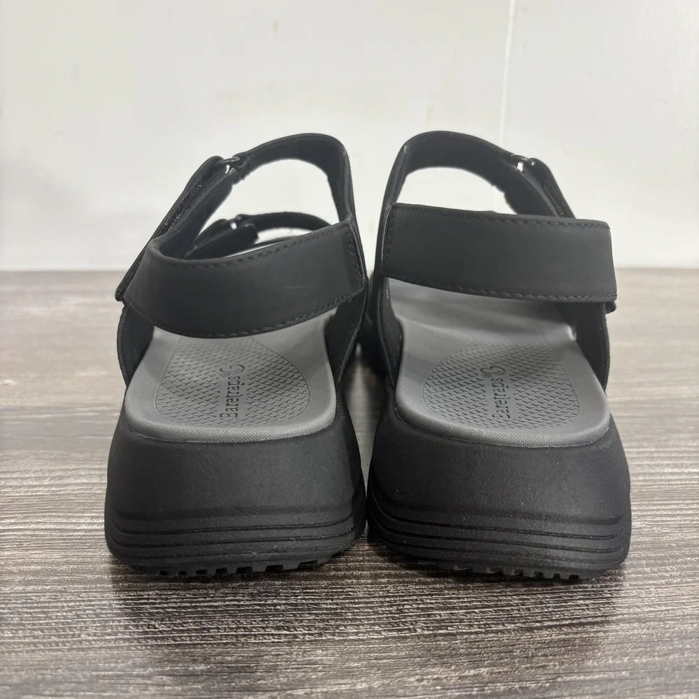 New! Baretraps Jeri Sandal Shoes Womens Size 9M Black Strappy Wedge Comfort